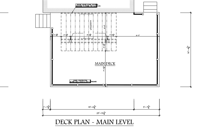 [Online Plans] Plan 400 - Deck Plan