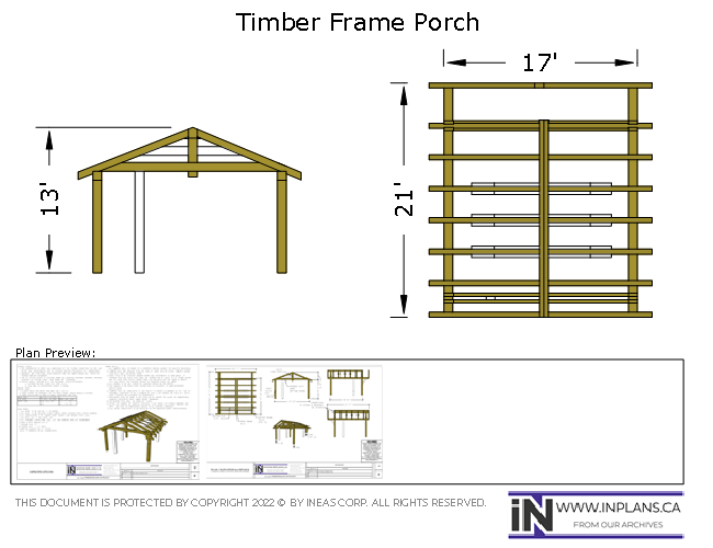 [Online Plans] Plan 19-1144 Timberframe Entrance Porch