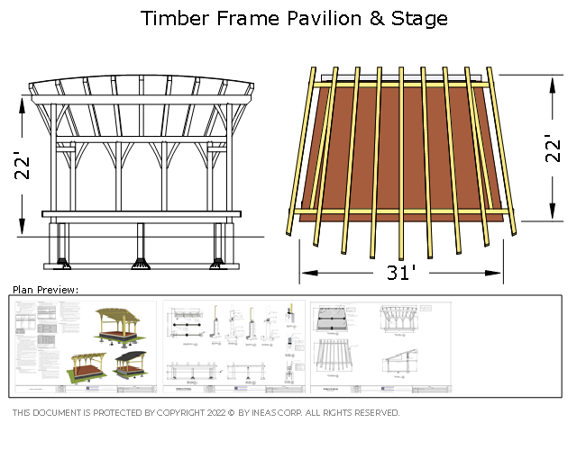 Plan 2020-23 Timber frame Pavilion Stage