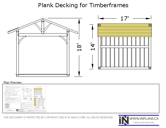 [Online Plans] Plan 2020-38 Timber frame Plank Decking