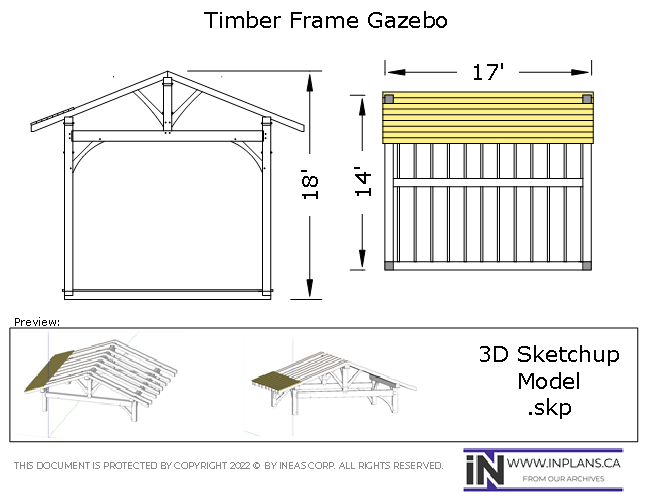 3D Model2020-38 Timber frame Plank Decking