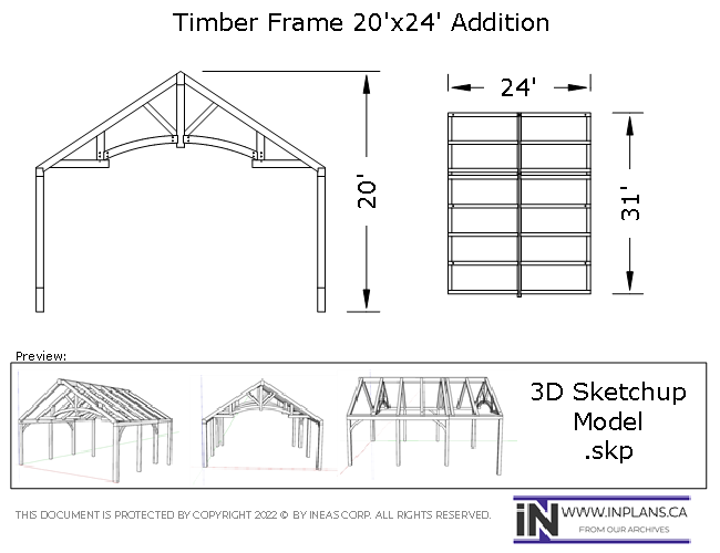 3D Model 10103-Timber frame Addition