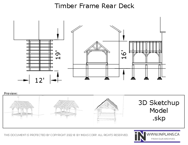 3D Model 10106-Timber frame Rear Deck Addition