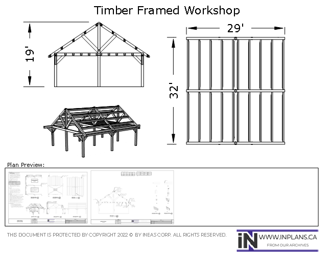 Plan 10118-Timber frame Workshop