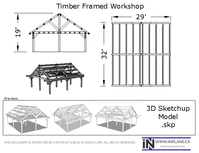 3D Model 10118-Timber frame Workshop