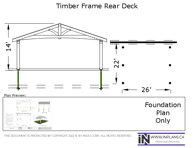[Online Plans] Plan 10233 - Timber frame Rear Deck