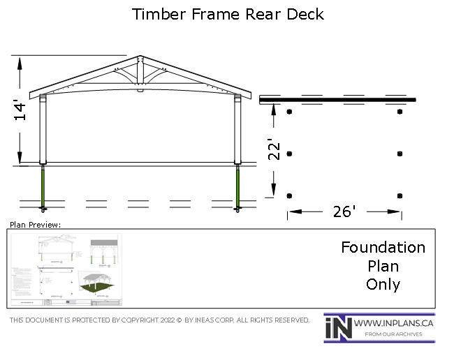 Plan 10233 - Timber frame Rear Deck