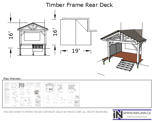 [Online Plans] Plan 10274 - Timber frame Rear Deck