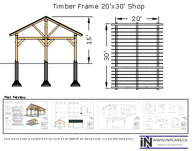 Plan 10380 - Timber framed 20x30 TF Pavilion