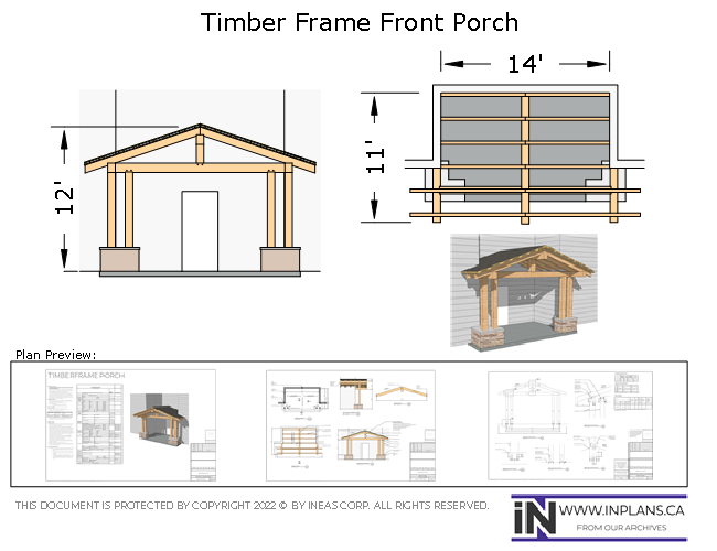 Plan 10511-Timber frame Front Porch