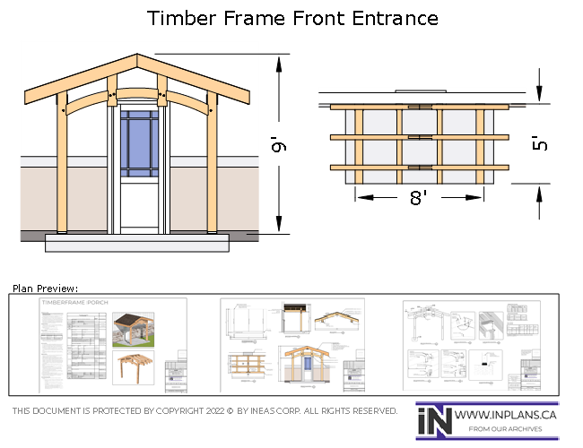 Plan 10694 - Timber frame Front Entrance