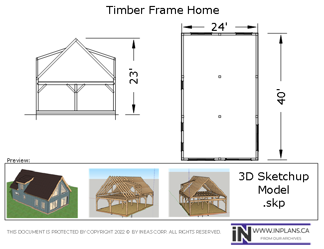 3D Model 10918 - Timber frame House Design