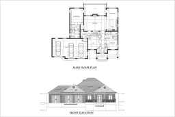 [Online Plans] Plan 341 Single Storey with Master Bedroom and 3 Car Garage
