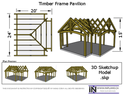 [Online Plans] Plan 18-1031 Timberframed Pavilion (3D .skp)