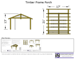 [Online Plans] Plan 19-1144 Timberframe Entrance Porch