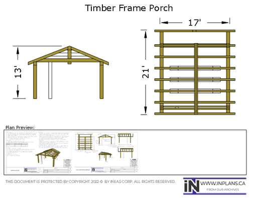[Online Plans] Plan 19-1144 Timberframe Entrance Porch