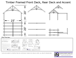 [Online Plans] Plan 19-1123 Timber frame Front &amp; Rear Deck