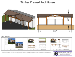 [Online Plans] Plan 19-1161 Timber frame Pool House