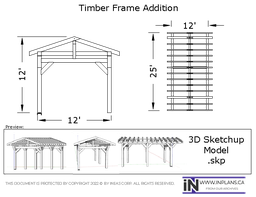 [Online Plans] 3D Model 10101- Timber frame Addition