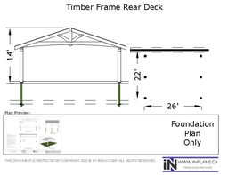 [Online Plans] Plan 10233 - Timber frame Rear Deck