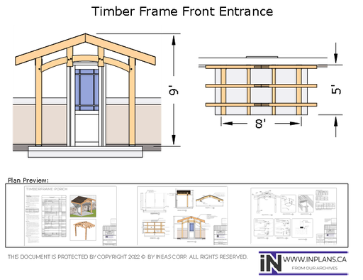 [Online Plans] Plan 10694 - Timber frame Front Entrance