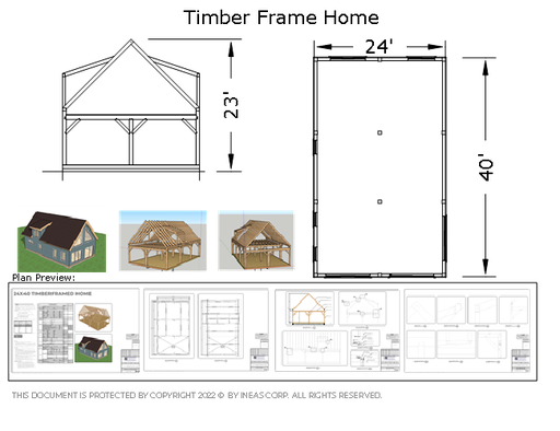 [Online Plans] Plan 10918 - Timber frame House Design